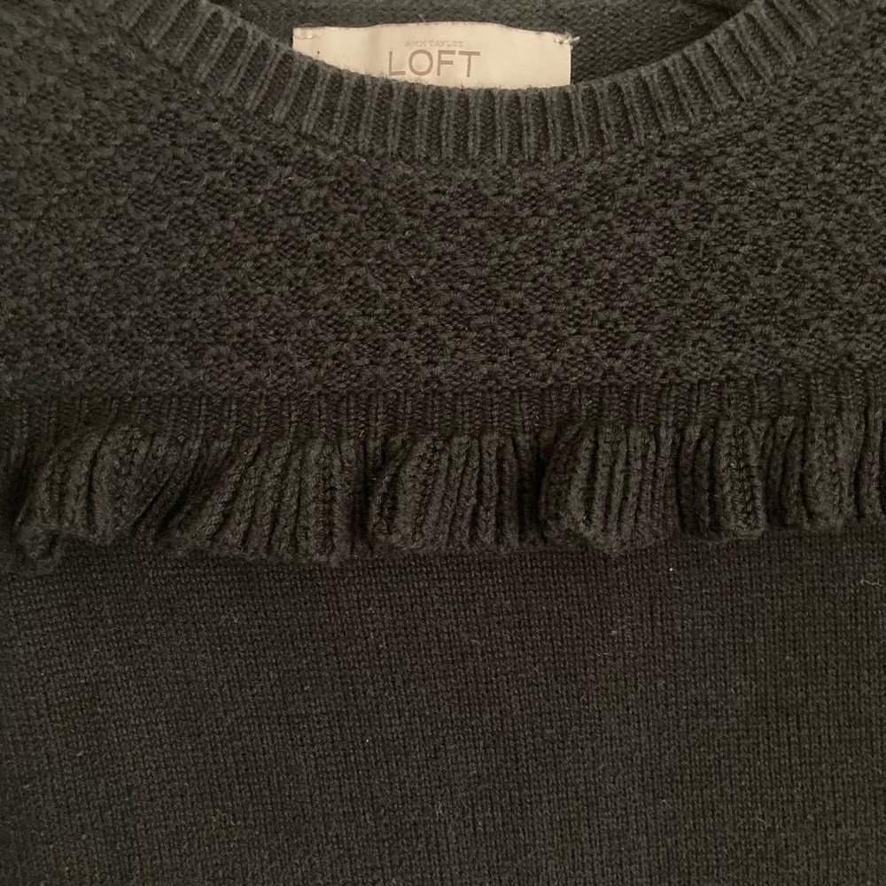 Loft Ruffled Sweater Size S - Picture 2 of 4